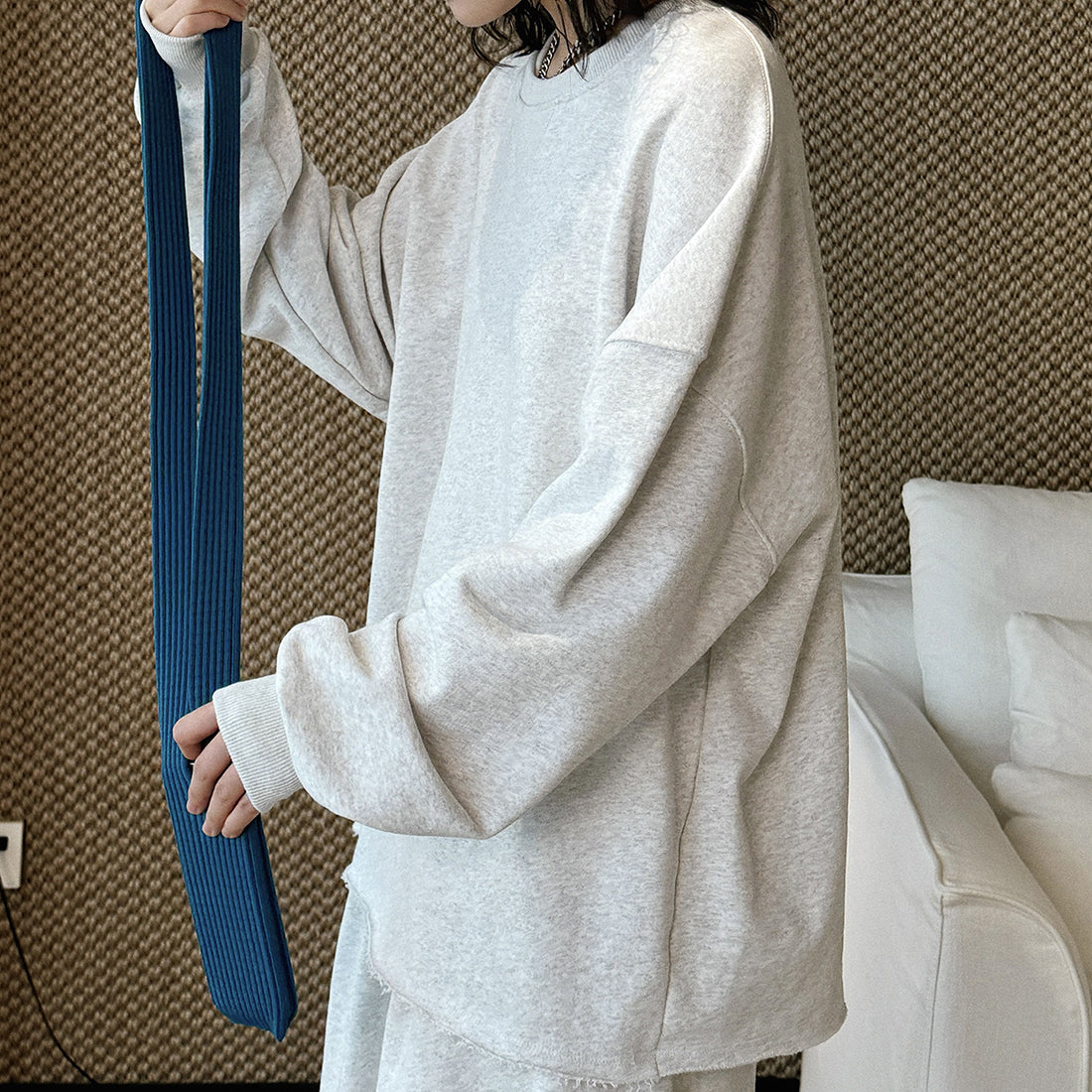 oversized long sleeve sweatshirt cotton loose fit crew neck pullover casual top