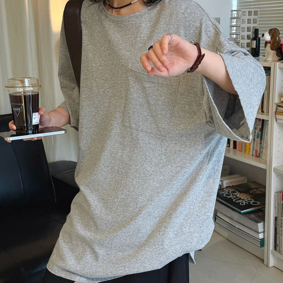 Oversized Cotton Pocket T-Shirt