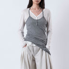 Thin strap hanging neck Tencel suspender top