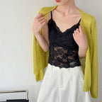 Women’s Floral Lace Camisole with Built-in Bra
