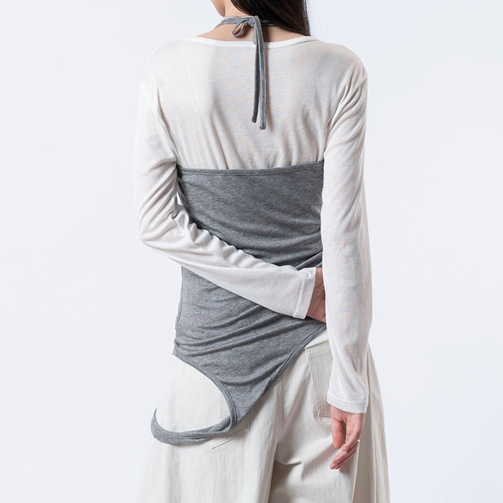 Thin strap hanging neck Tencel suspender top