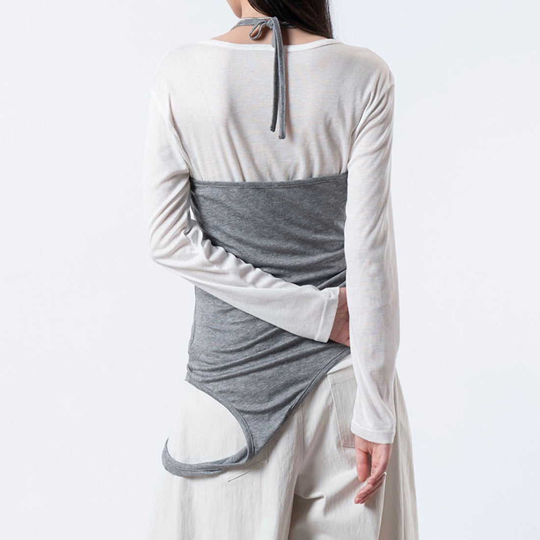 Thin strap hanging neck Tencel suspender top