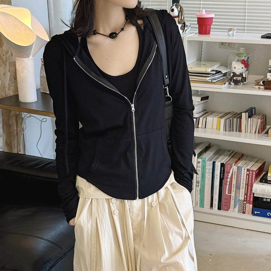 Women’s Slim Fit Hooded Zip-Up Cardigan Jacket