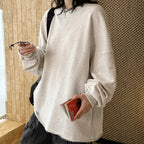 oversized long sleeve sweatshirt cotton loose fit crew neck pullover casual top