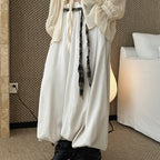 loose harem pants high waist lyocell wide leg pants draped casual baggy trousers