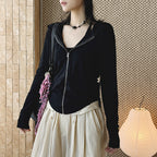 Women’s Slim Fit Hooded Zip-Up Cardigan Jacket