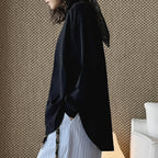 loose fit long sleeve t shirt basic cotton blend crew neck casual top
