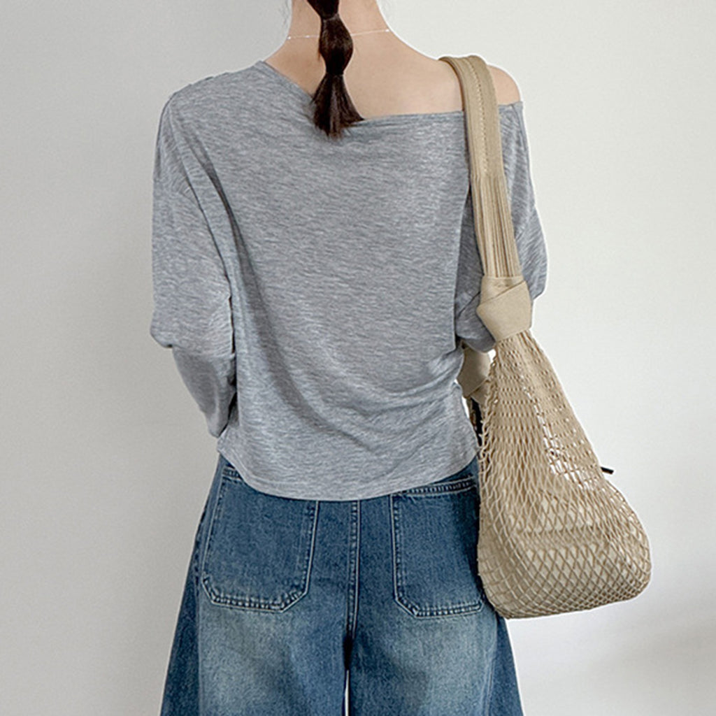 Women’s "Midnight" Star Print Off-Shoulder Long-Sleeve Top