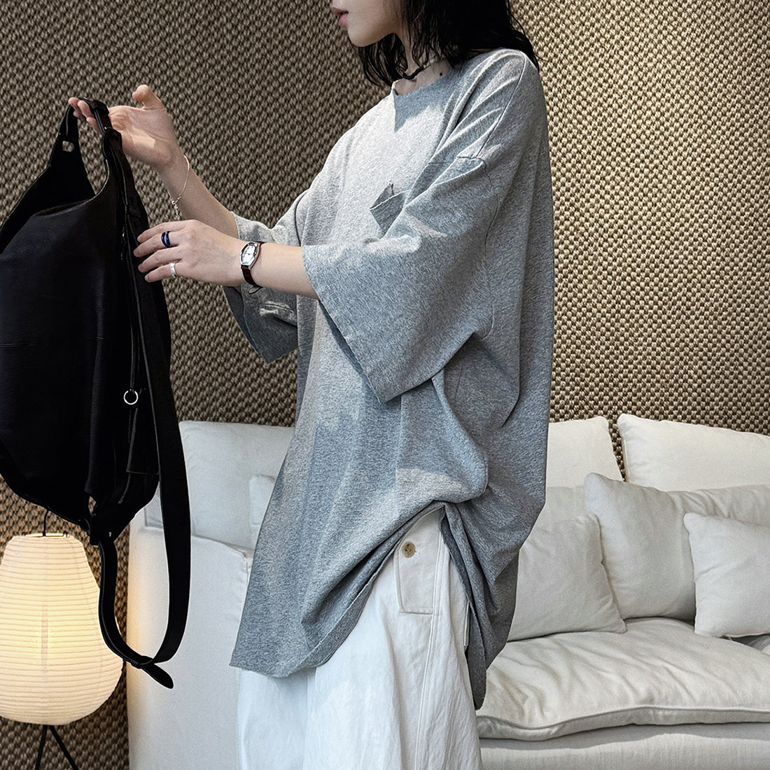 Oversized Cotton Pocket T-Shirt