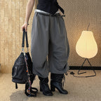 high waist wide leg pants lyocell cotton draped loose trousers casual pleated baggy pants