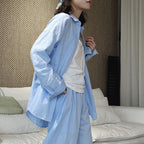 Cotton linen oversized shirt women breathable loose long sleeve casual blouse