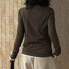 Slim fit round neck long sleeve base layer top