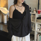 Lace Cami Top V-neck Sleeveless Slim Fit Bralette