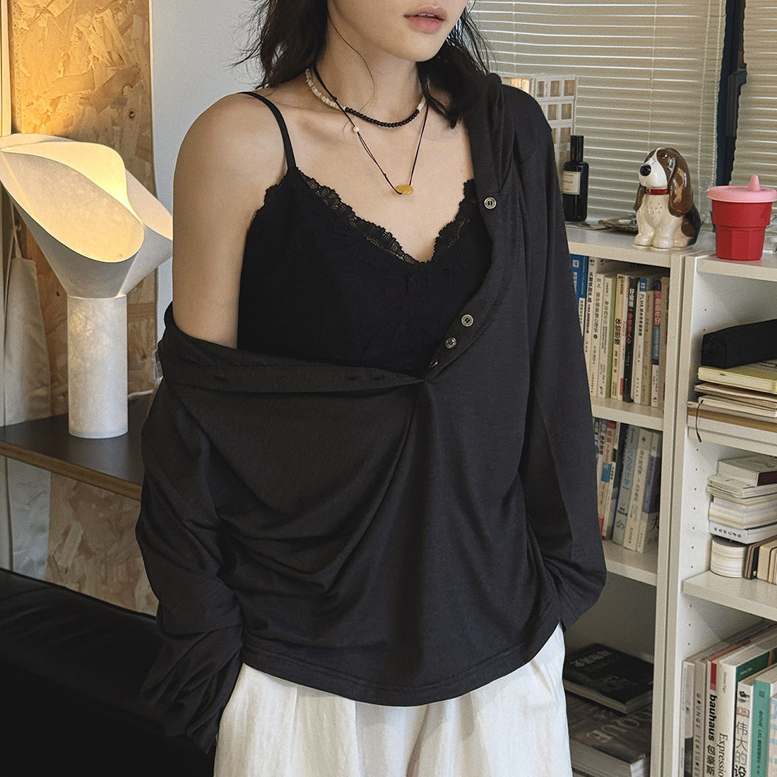 Lace Cami Top V-neck Sleeveless Slim Fit Bralette