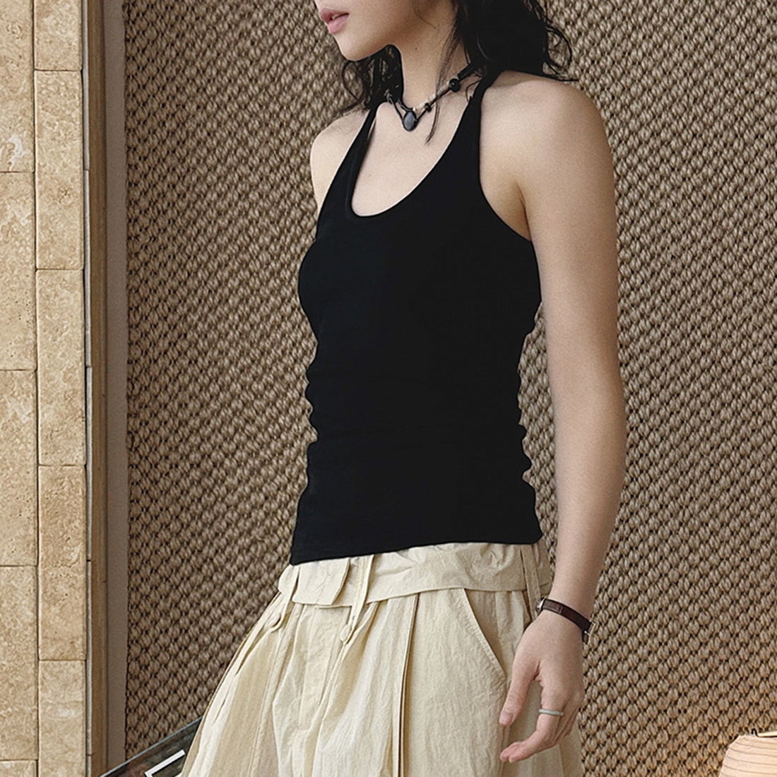 Women’s Slim Fit Racerback Ribbed Tank Top