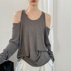 Women’s Off-Shoulder Knit Long-Sleeve Top