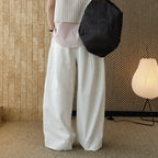 wide leg trousers women high waist loose draped straight pants
