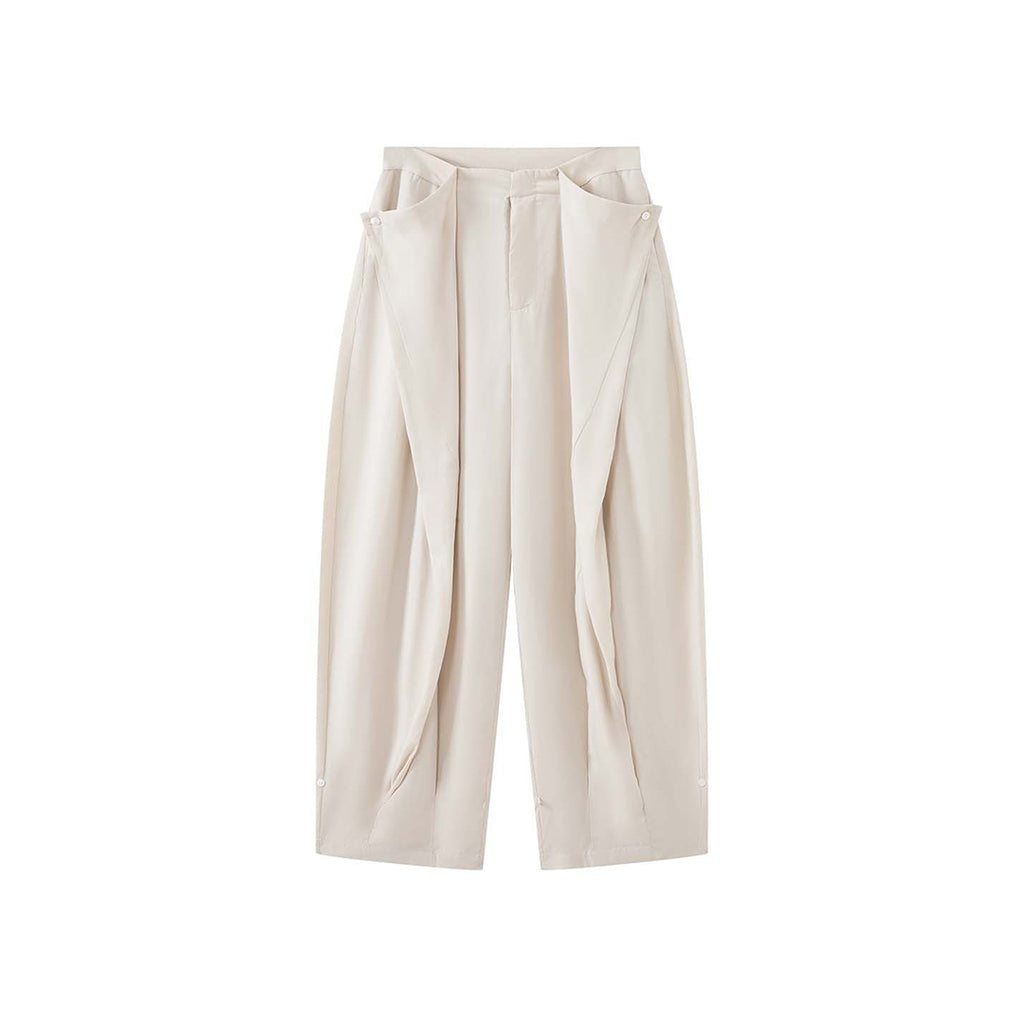 loose harem pants high waist lyocell wide leg pants draped casual baggy trousers
