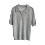 Women’s Half-Zip Hollow Knit Polo Top