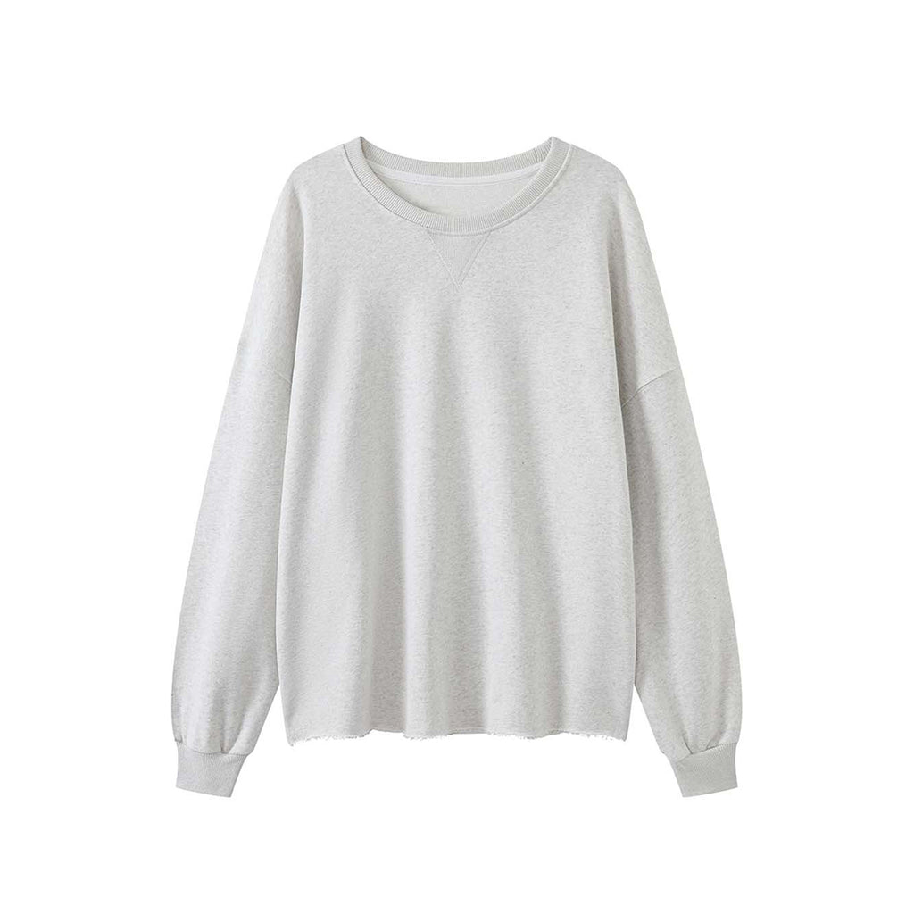 oversized long sleeve sweatshirt cotton loose fit crew neck pullover casual top