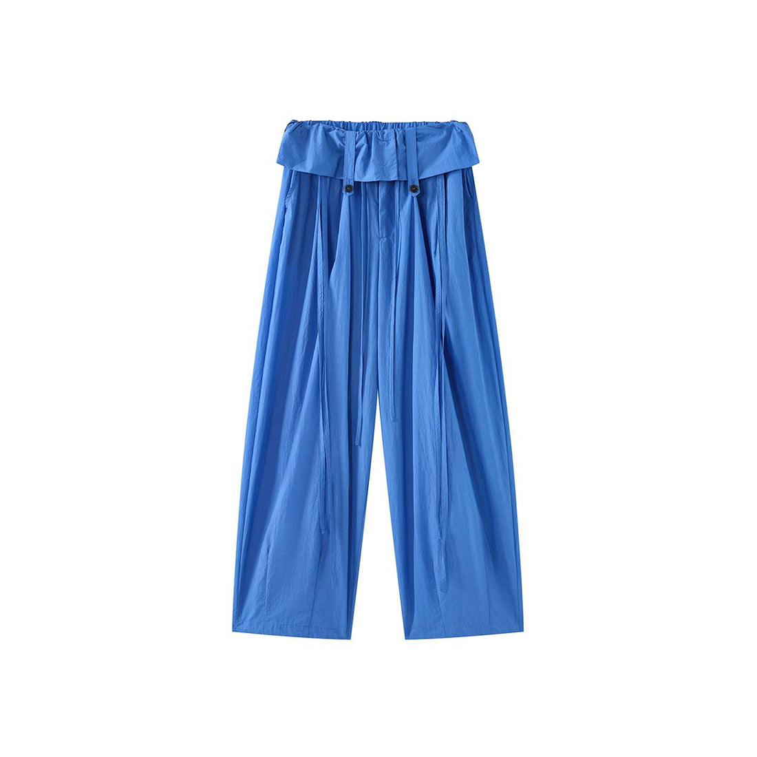 Women’s Japanese-Style Balloon Pants with Ruffled Waist