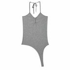 Thin strap hanging neck Tencel suspender top