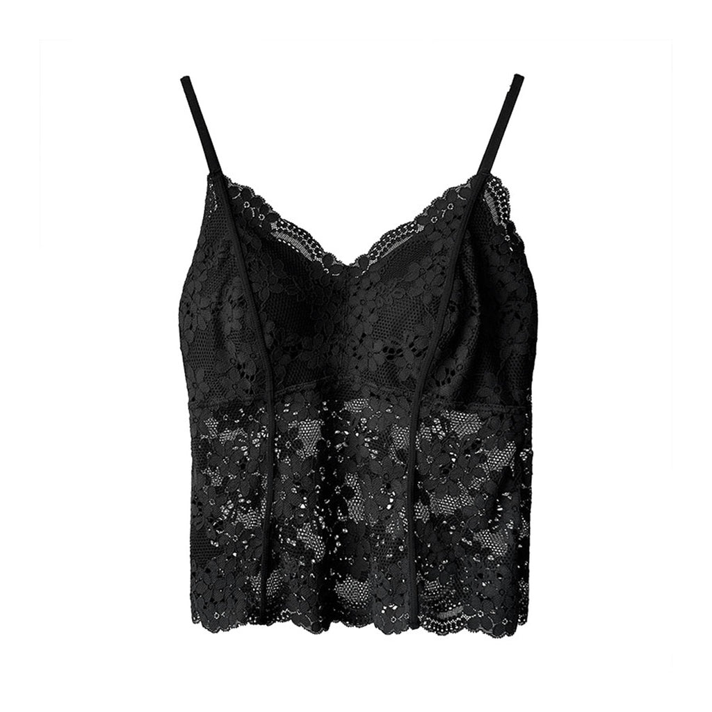 Women’s Floral Lace Camisole with Built-in Bra