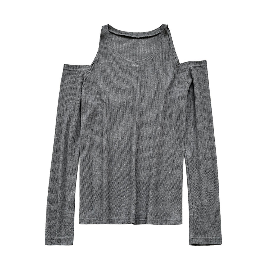 Women’s Off-Shoulder Knit Long-Sleeve Top