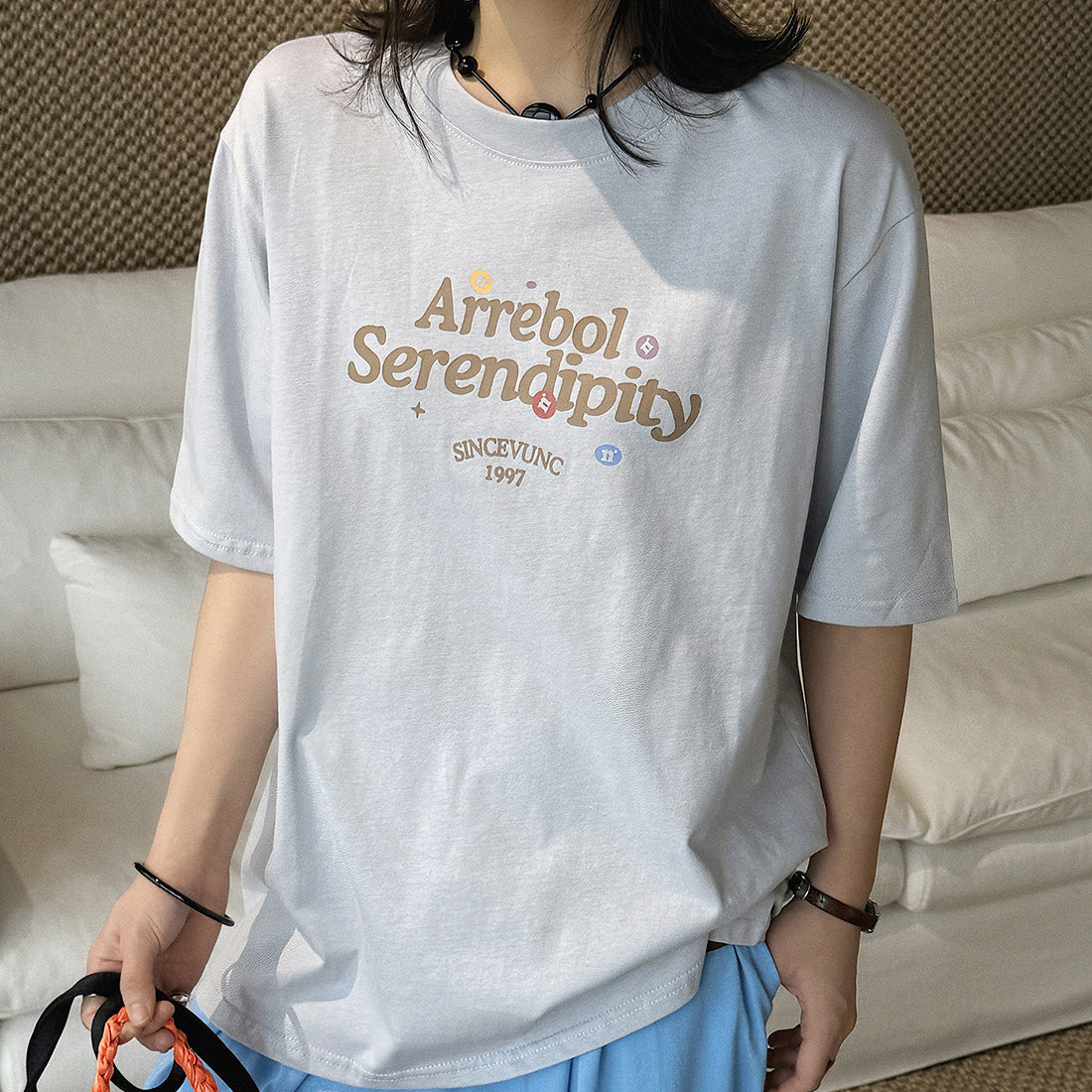 Women’s Oversized Arrebol Serendipity Graphic Cotton T-Shirt
