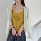 Women’s Linen-Blend Lace Trim Camisole