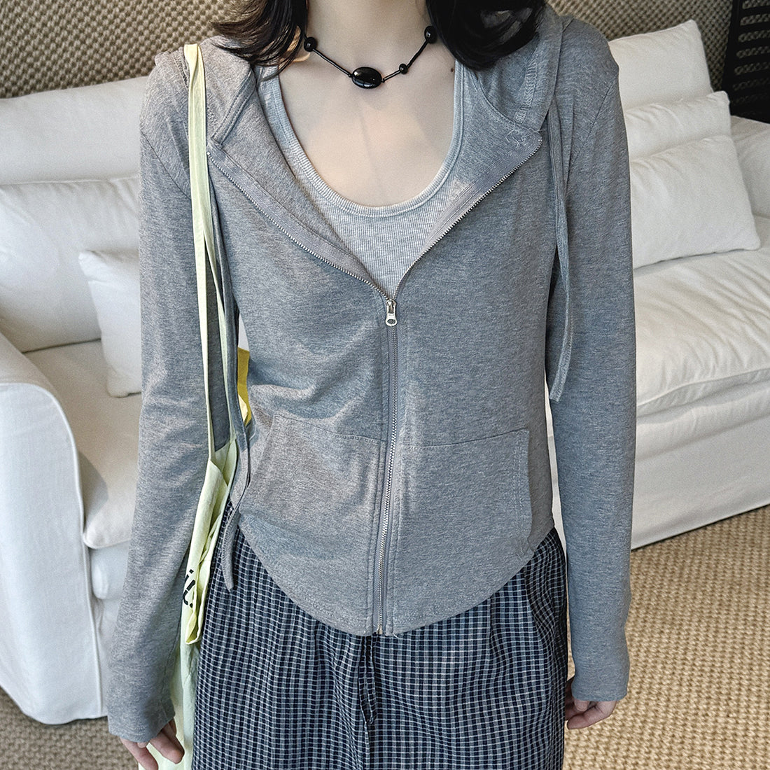 Women’s Slim Fit Hooded Zip-Up Cardigan Jacket