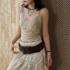 Lace Cami Top V-neck Sleeveless Slim Fit Bralette