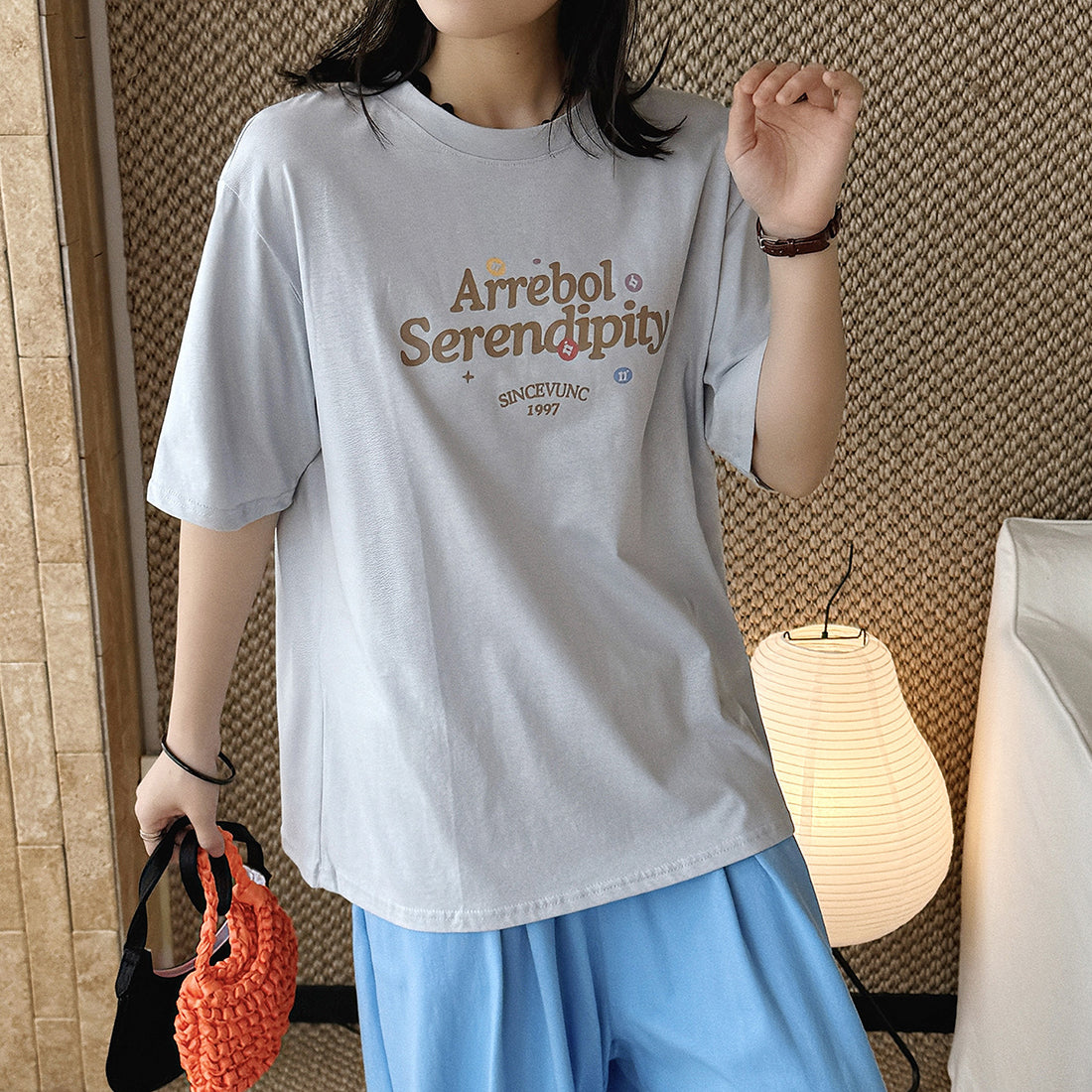 Women’s Oversized Arrebol Serendipity Graphic Cotton T-Shirt