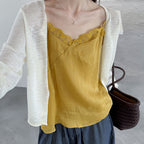Women’s Linen-Blend Lace Trim Camisole
