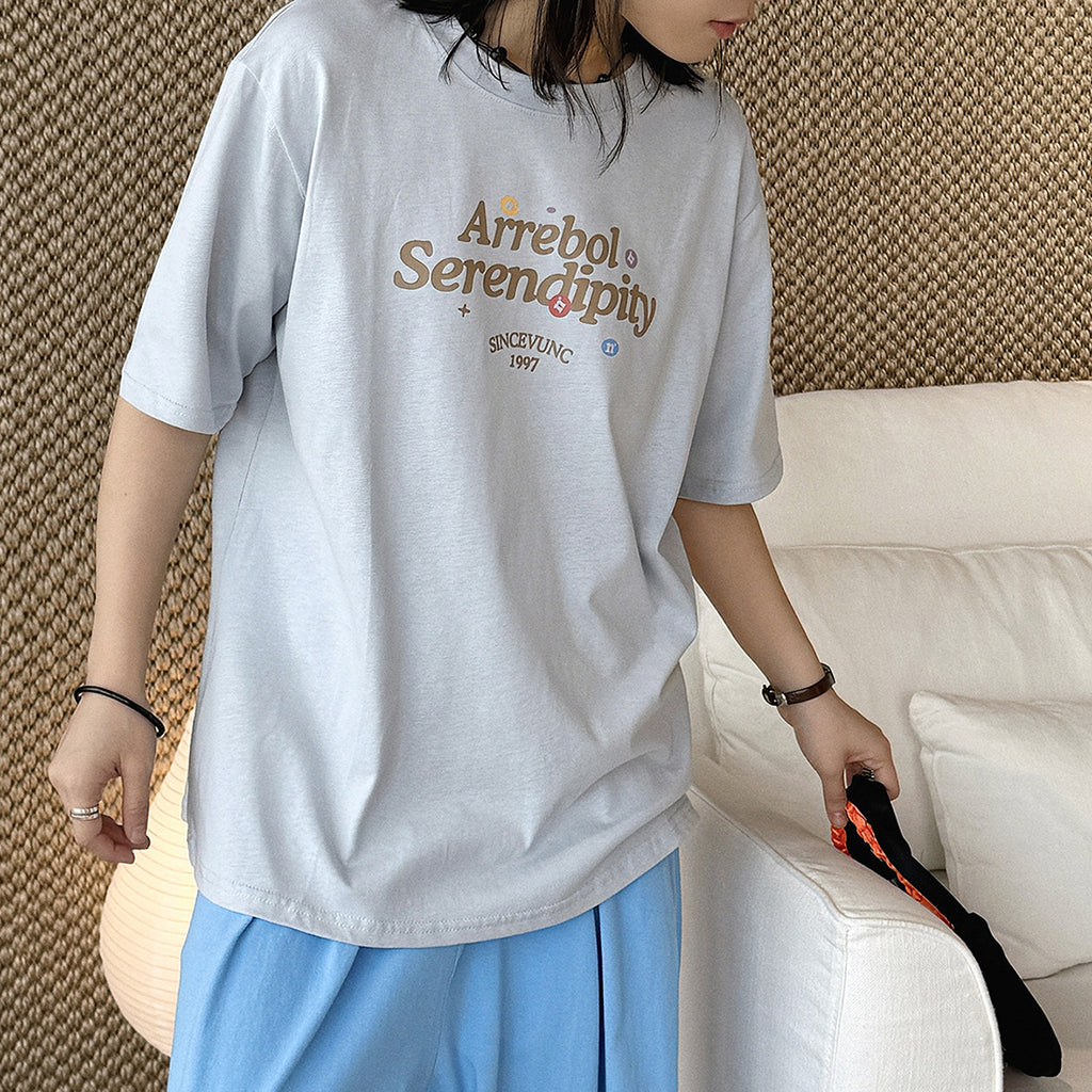 Women’s Oversized Arrebol Serendipity Graphic Cotton T-Shirt