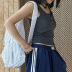 American retro button down sleeveless vest tank top