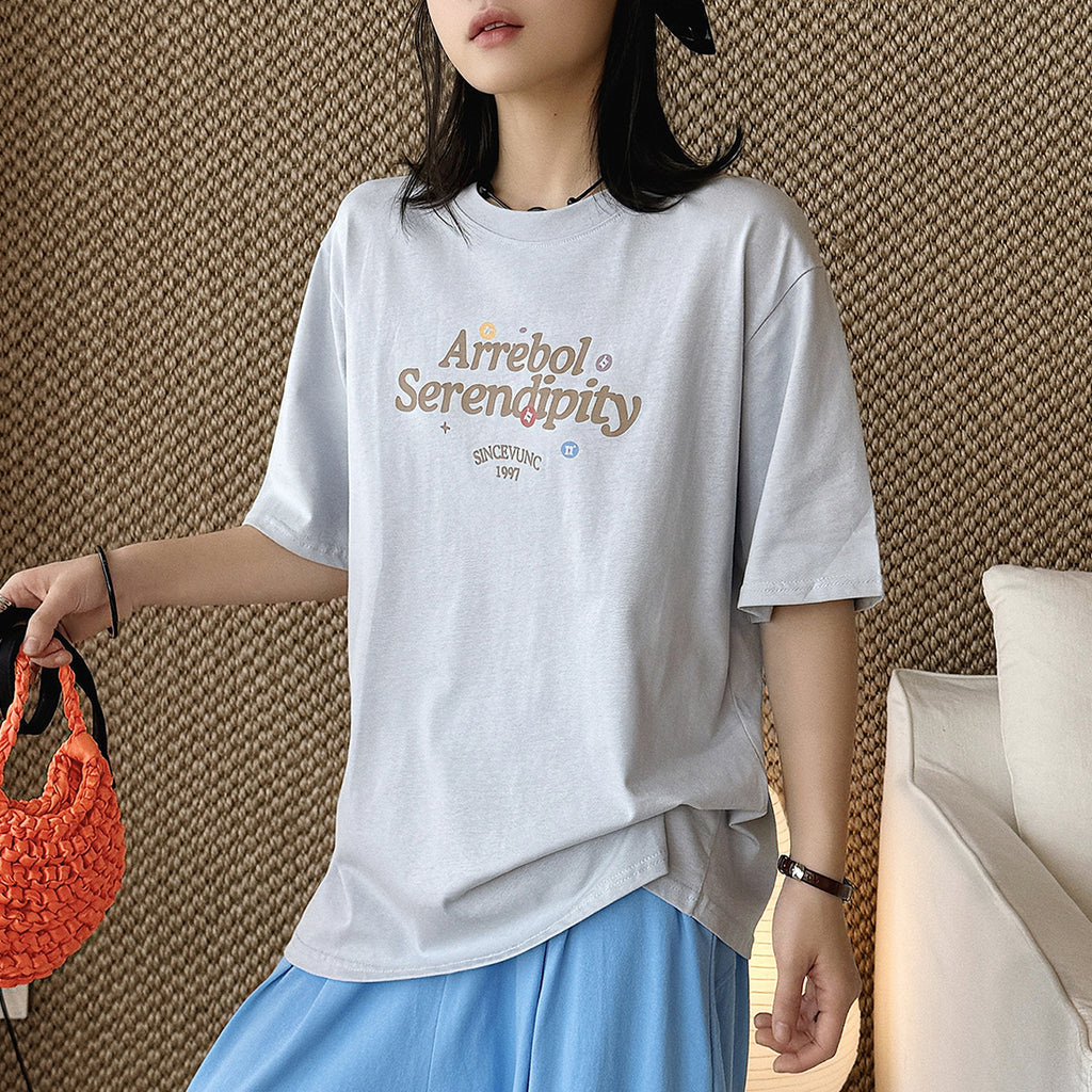 Women’s Oversized Arrebol Serendipity Graphic Cotton T-Shirt
