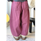 loose and tight fleece casual wide leg pants