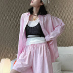 Cotton linen oversized shirt women breathable loose long sleeve casual blouse