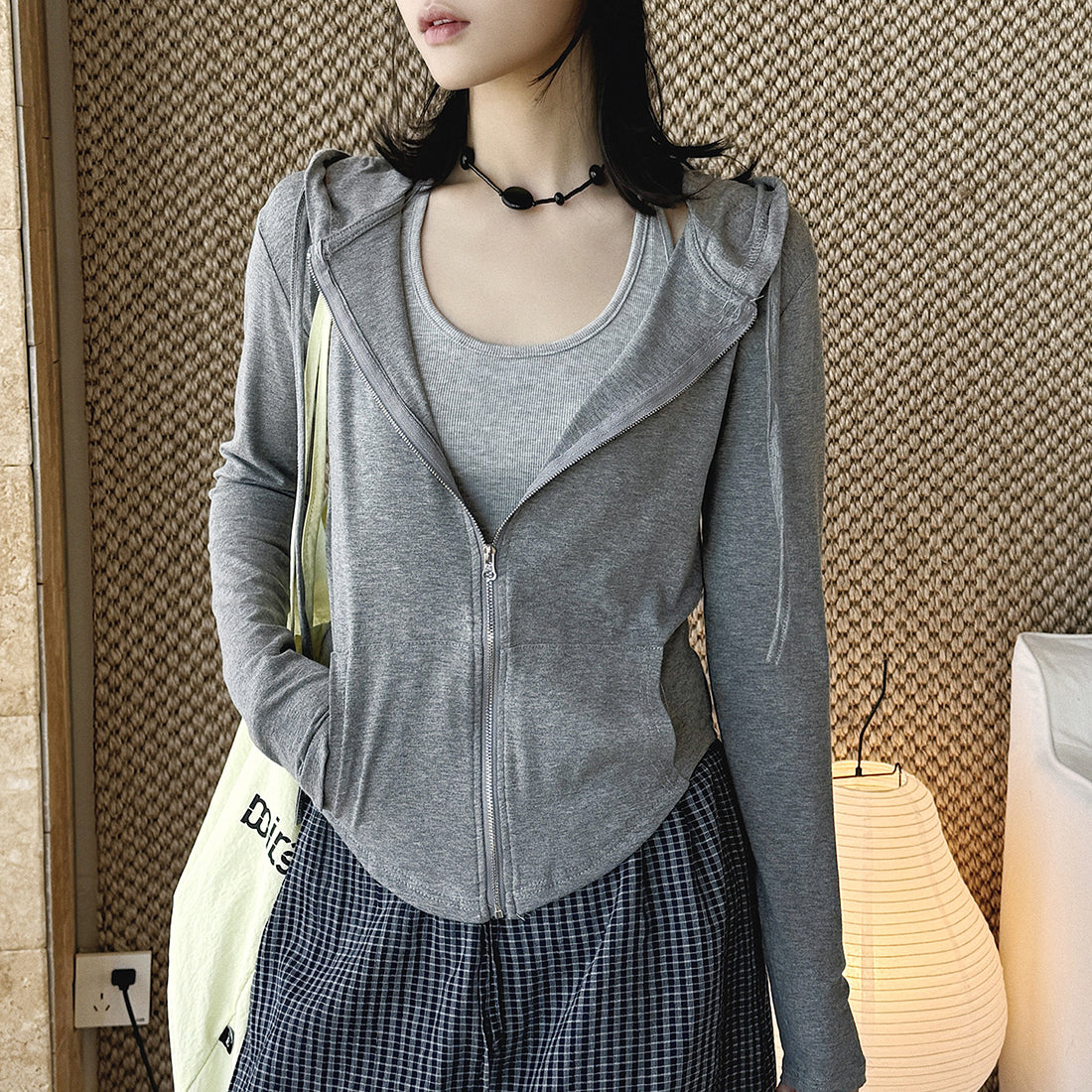 Women’s Slim Fit Hooded Zip-Up Cardigan Jacket