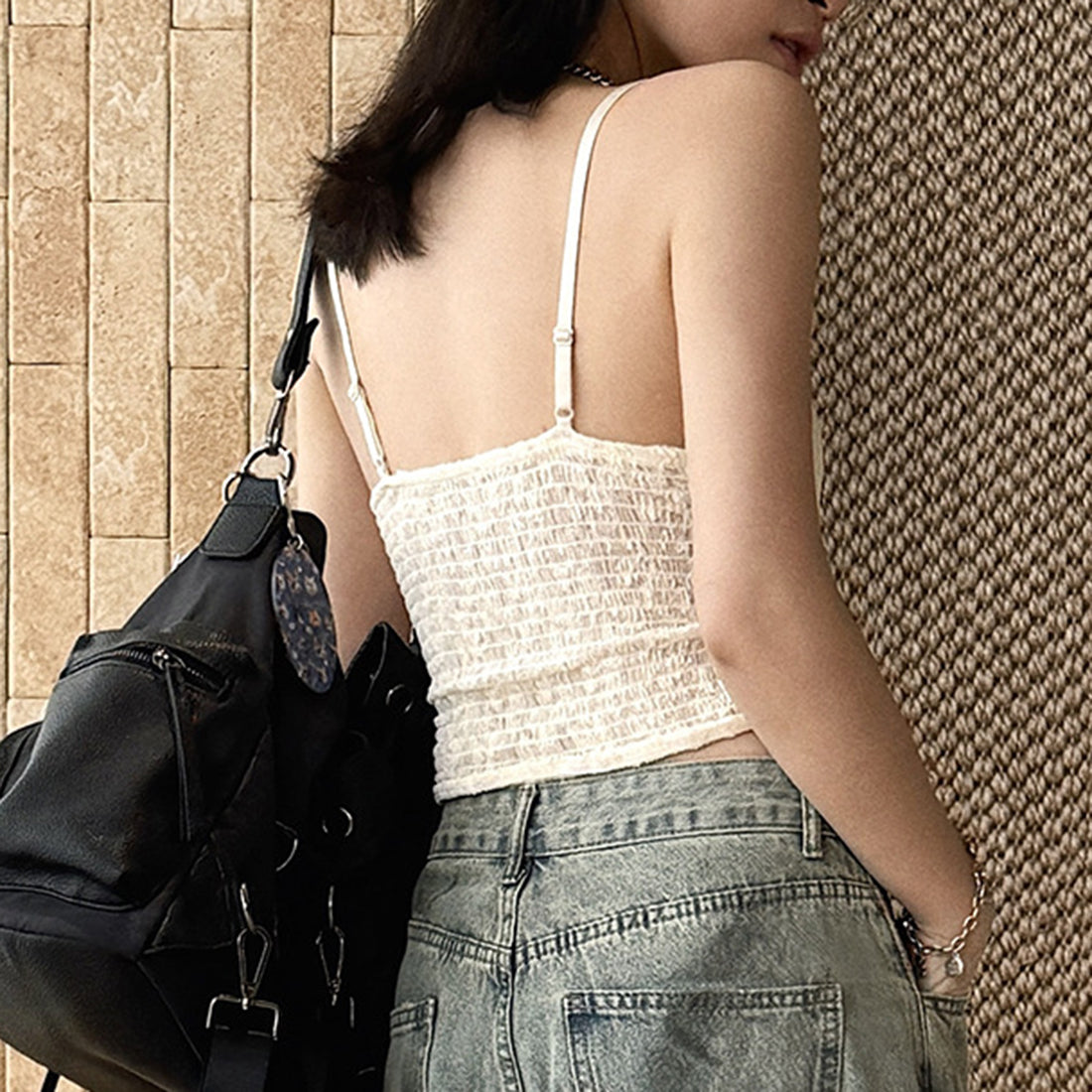 Women’s V-Neck Lace Camisole with Built-in Bra