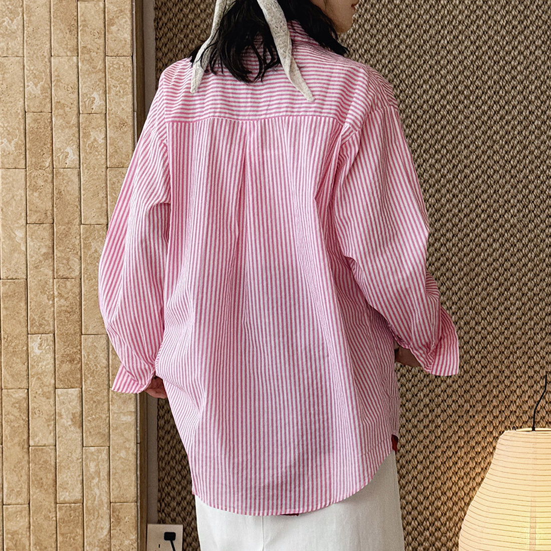 Oversized Cotton Striped Shirt