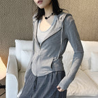 Women’s Slim Fit Hooded Zip-Up Cardigan Jacket