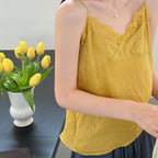 Women’s Linen-Blend Lace Trim Camisole