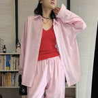 Cotton linen oversized shirt women breathable loose long sleeve casual blouse