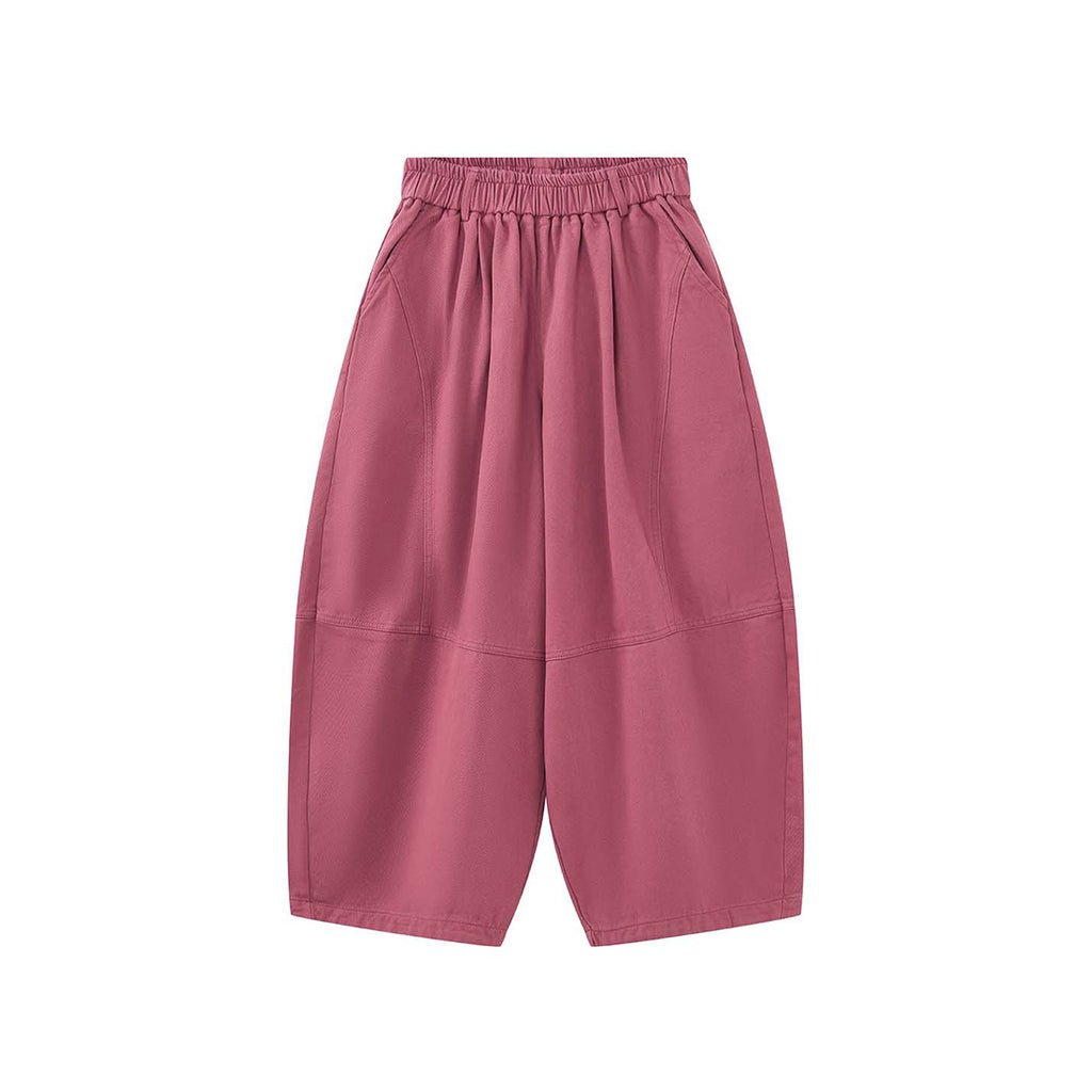 loose and tight fleece casual wide leg pants