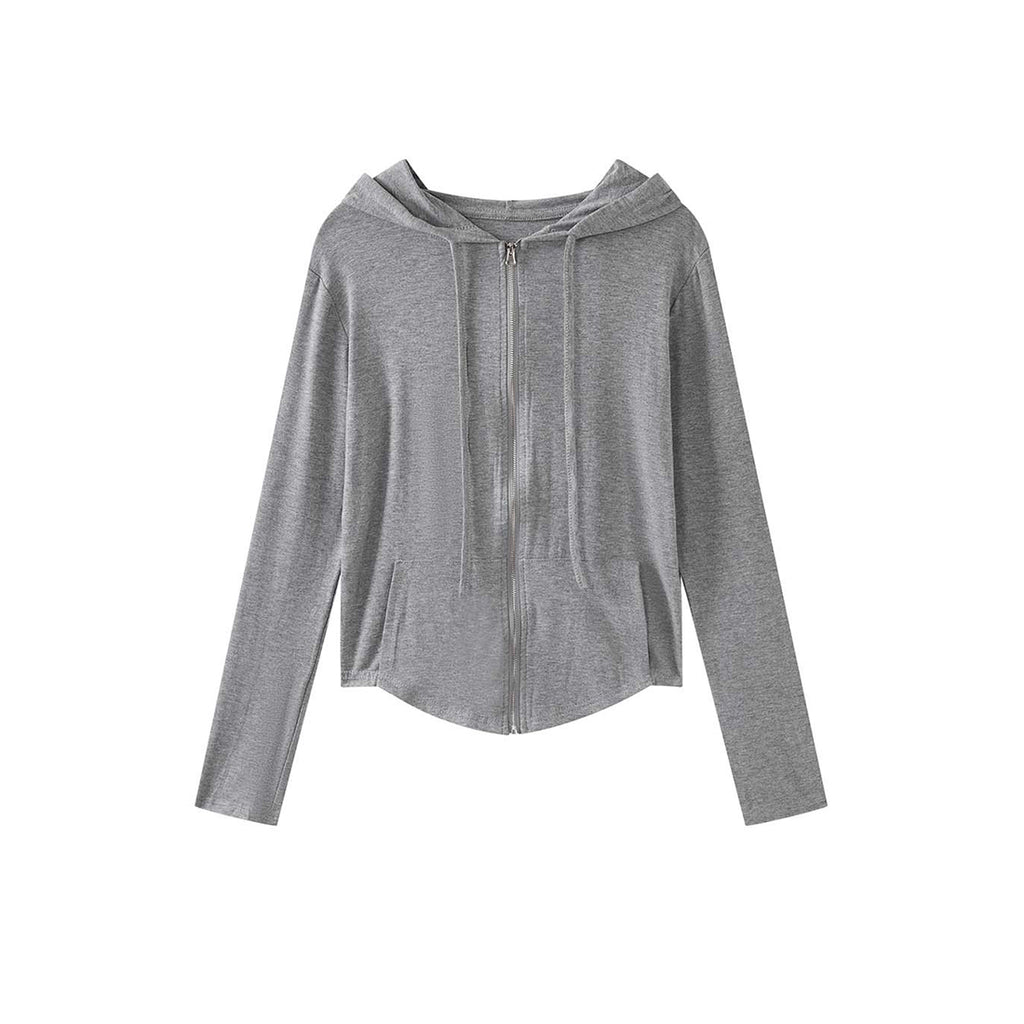 Women’s Slim Fit Hooded Zip-Up Cardigan Jacket