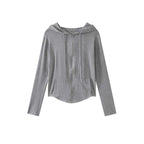 Women’s Slim Fit Hooded Zip-Up Cardigan Jacket