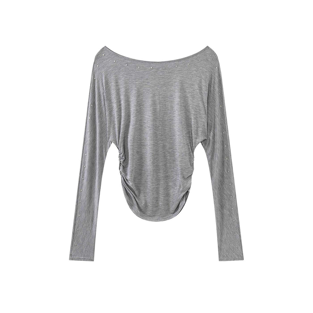 One shoulder rivet splicing sun protection T-shirt sun protection top