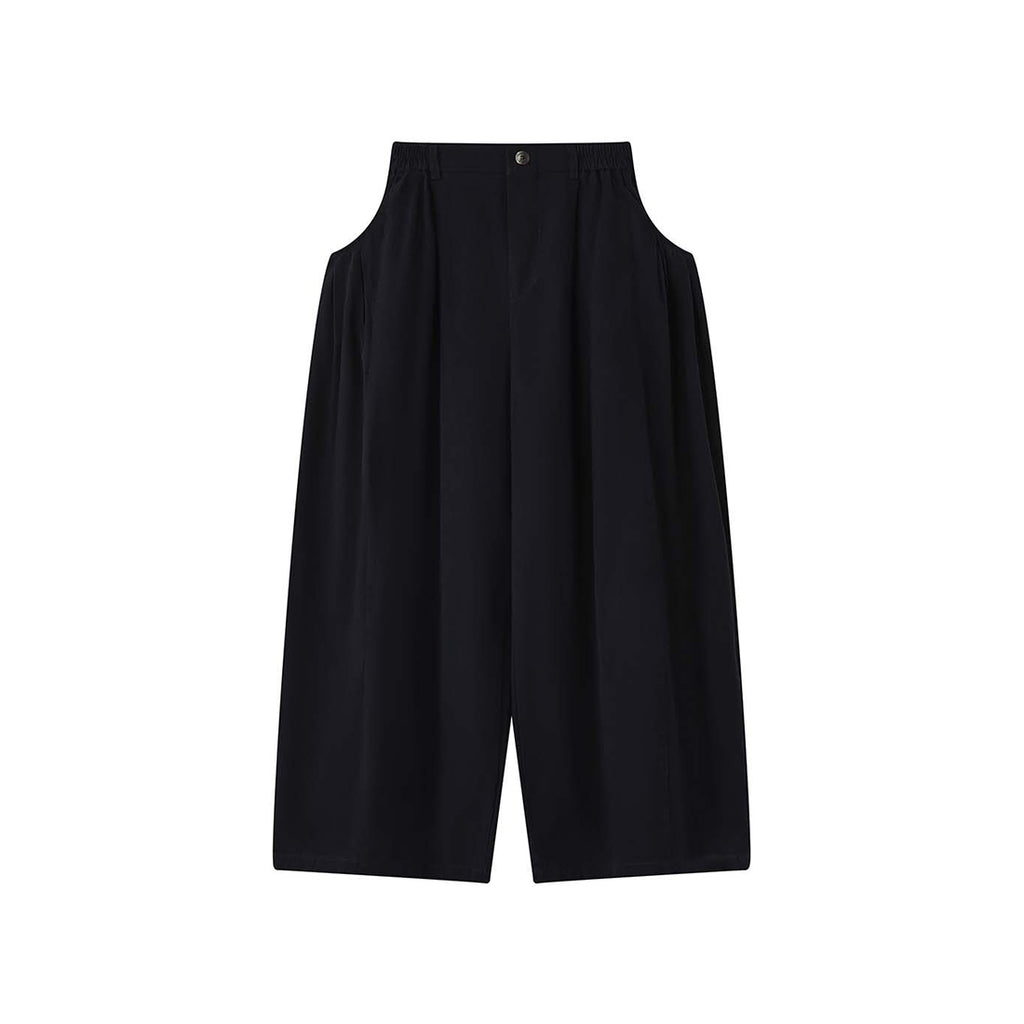 Retro washed casual slimming wide leg pants